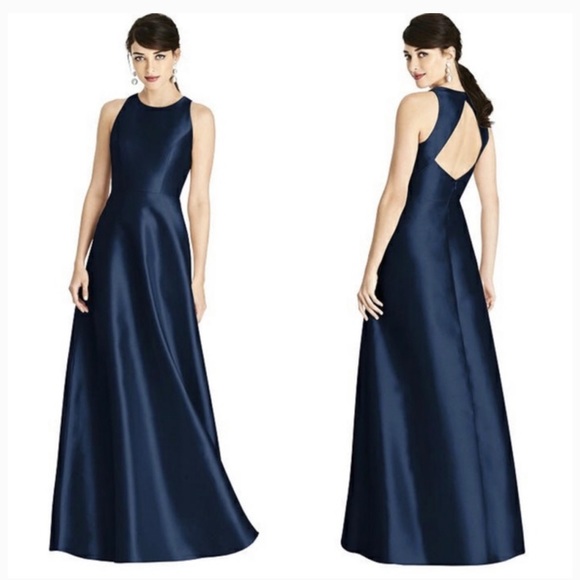 NWT Navy Dessy Group Dress - Picture 1 of 6